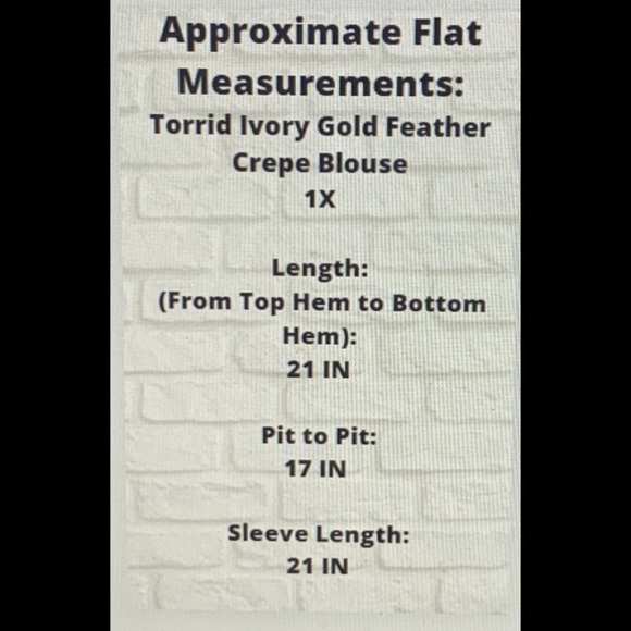 TORRID 1 | Women’s Size 1X | Long Sleeve Ivory Gold Feathers Crepe Blouse Top - Picture 12 of 14